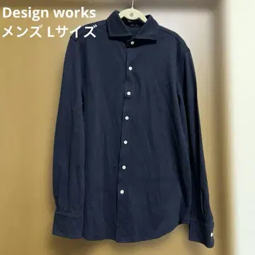DESIGNWORKS 긴팔 셔츠 네이비 다크 네이비