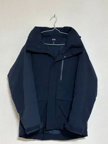 UNIQLO 하이브리드 다운 후드티 311-4999 M 네이비