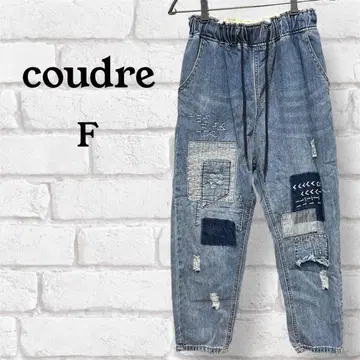 coudre 데님 팬츠 블루 F 데미지 여성용