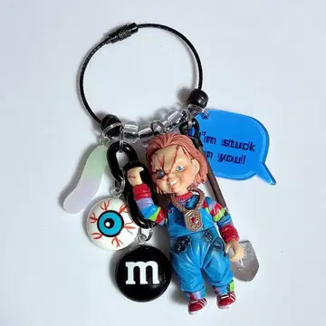 SALE 자라자라 키링 자라자라 가챠가챠 호러 파랑