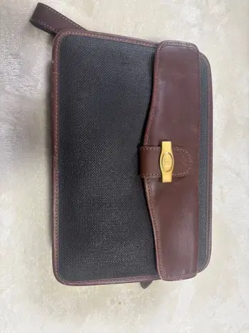 Dunhill 던힐 세컨드 백 클러치백 가죽 x 캔버스