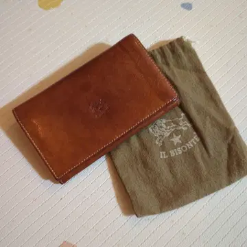 IL BISONTE 브라운 가죽 장지갑