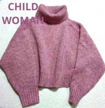 CHILD WOMAN 볼륨 울 니트 핑크 오렌지 F 사이즈
