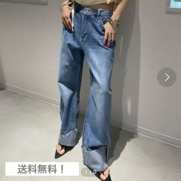 AIC. 빈티지 워시 와이드 핏 데님 팬츠
