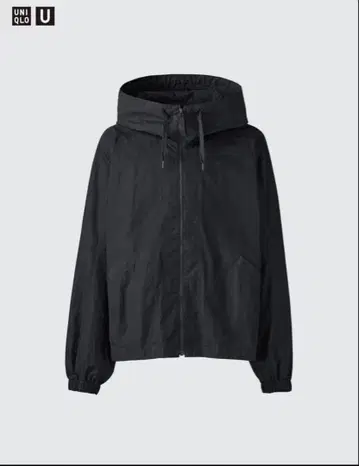 유니클로 U 후디드 블루종 블랙 L 사이즈 25ss UNIQLO