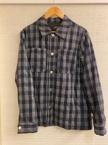 A.P.C. 네이비 체크 자켓 M
