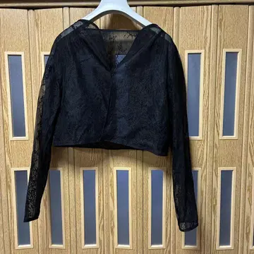블랙 레이스 노카라 자켓