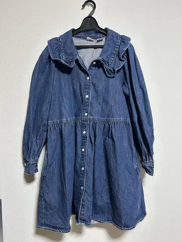 Levi's 데님 프릴 옷깃 원피스 S