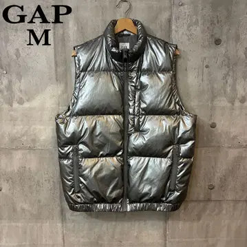 레어 GAP 다운 베스트 M 실버 컬러