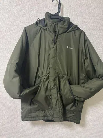 lad weather 후드 부착 올리브 그린 자켓 M 사이즈