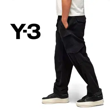 Y-3 와이쓰리 워시 트윌 벨트 카고 팬츠 블랙 M