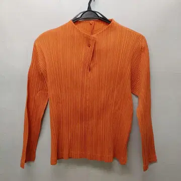 2860 플리츠 브리즈 오렌지 블라우스 사이즈 3