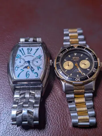 문페이즈 남성용 손목시계 쿼츠 다이버 워치 묶음 판매