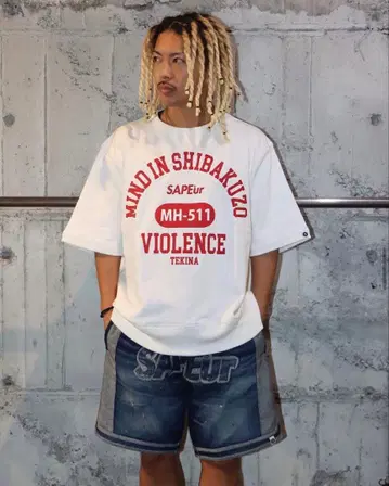 SAPEur MASATSHI HAMADA 콜라보 반팔 맨투맨