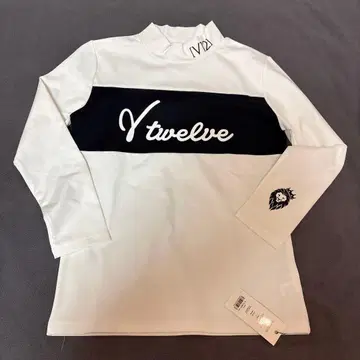 V TWELEVE TITE 로고 목 화이트 M