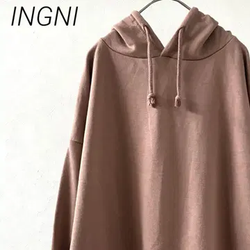 INGNI 후드티 셔츠 도킹 사이드 슬릿 오버 사이즈 루즈핏