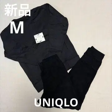 새상품 UNIQLO 유니클로 니트 플리스 세트 상하의 세트 M 룸웨어