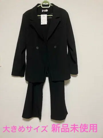 블랙 팬츠 수트 상하의