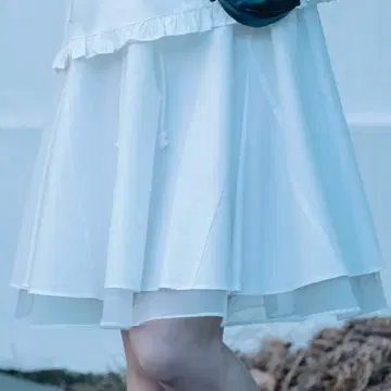 OHESHIO FLARE LAYERED BANDING SKIRT