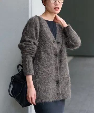 알파카 MIX FUR 2way 가디건
