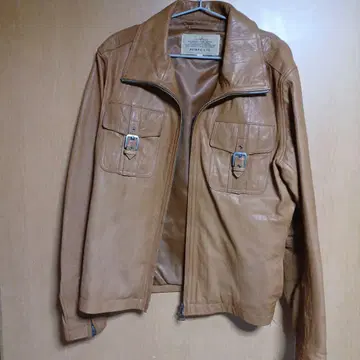 AVIREX 브라운 가죽 자켓