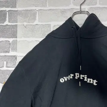 [ 인기 디자인 ] over print 후드티 블랙