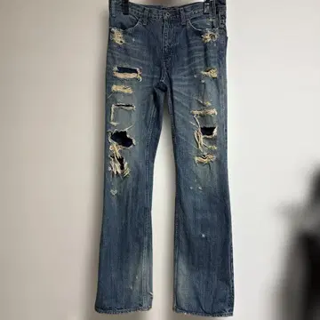 Varde77 플레어 데님 빈티지 가공 size 2