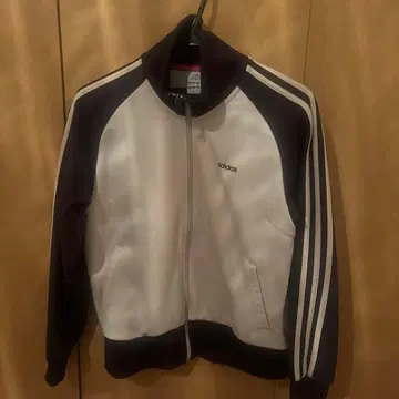 adidas 집업 자켓 화이트/브라운