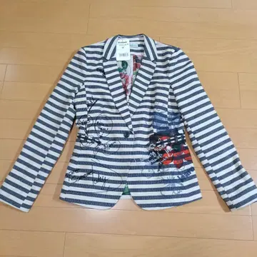 Desigual 스트라이프 꽃무늬 블레이저 38