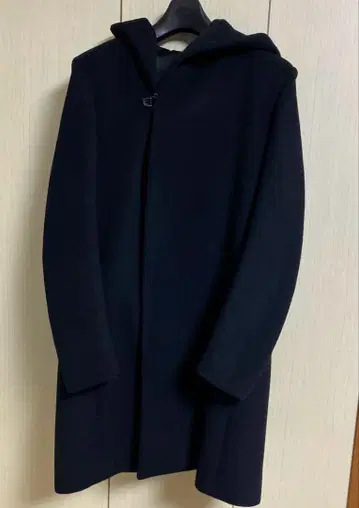 kazuyuki kumagai 캐시미어 혼방 멜톤 후디드 코트