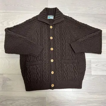 프릭스스토어 피셔맨 니트 가디건 브라운 M