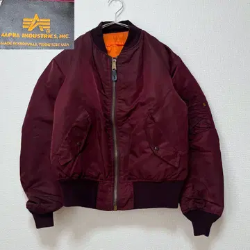 ALPHA 알파 MA-1 플라이트 자켓 버건디 USA제 M