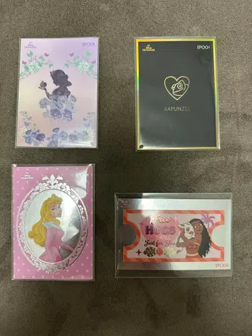 EPOCH 디즈니 프린세스 시리얼 넘버 4장 세트