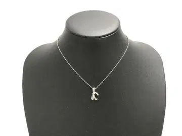 바비 Barbie 목걸이 큐빅 리본 모티브 은제 925