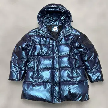 GAP 메탈릭 다운 자켓 S 블루 메탈릭