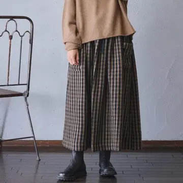 [ 미사용 새상품 택 포함 ] MAGALI 깅엄 울 스커트
