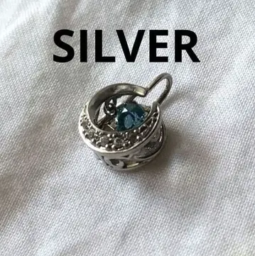 빈티지 블루 토파즈 실버 펜던트 탑 SILVER 댄싱
