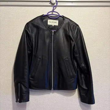 Ray BEAMS 블랙 가죽 자켓