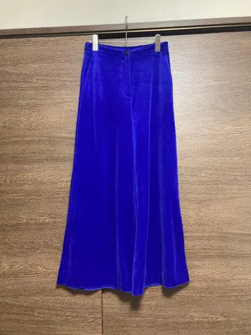 포르테포르테 벨로아 와이드 팬츠 블루 사이즈 1