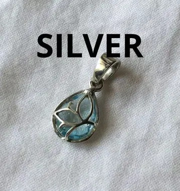 빈티지 아쿠아 마린 실버 펜던트 탑 SILVER 드롭