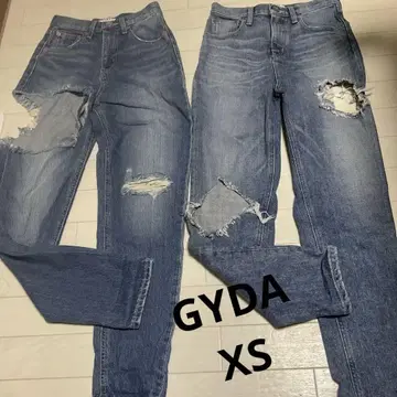 GYDA 데미지 데님 2개 묶음 판매 XS