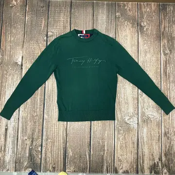TOMMY HILFIGER 그린 스웨터 xs
