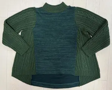 빔즈 니트 콤비 풀오버 그린 여성용 Free 사이즈