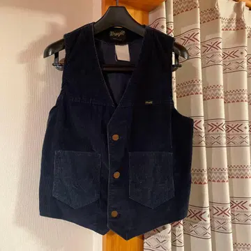 70s Wrangler 다크 네이비 코듀로이 베스트