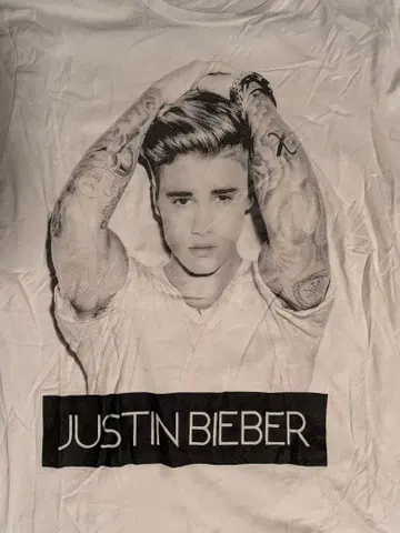 저스틴 비버 타투 티셔츠