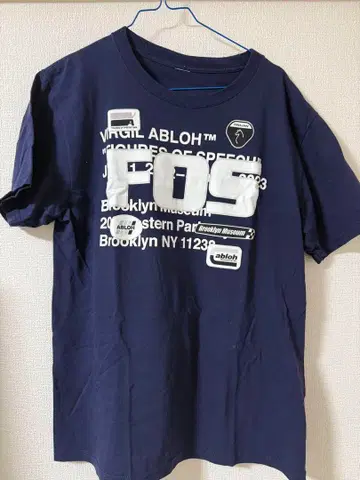 버질 아블로 T셔츠 네이비
