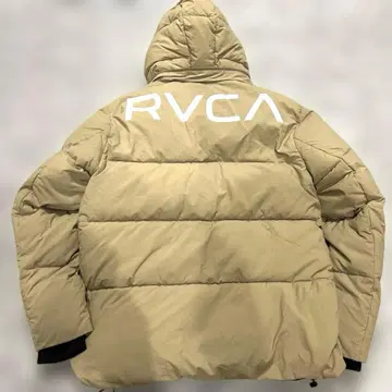 RVCA 후드 부착 다운 자켓 베이지 S
