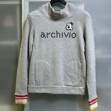 archivio 후드 부착 그레이 스웨터