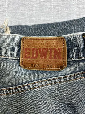 EDWIN 505 데미지 데님 34134