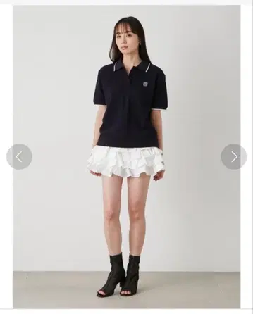 snidel 프릴 티어드 스카 숏 팬츠